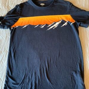 Old Navy Adventure Blue and Orange Short Sleeve Tee